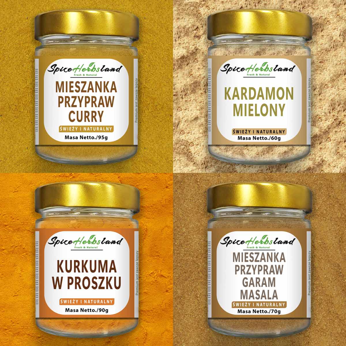 Zestaw przypraw indyjskich - zestaw 4 sztuk